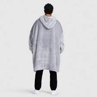 Oversized Sherpa Fleece Blanket Hoodie with Eye Mask